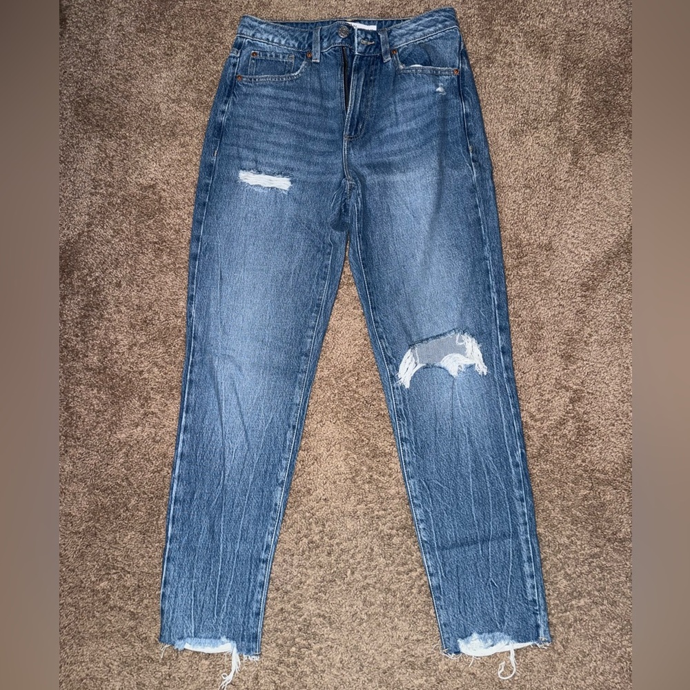 Garage High Rise Blue Distressed Jeans